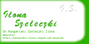 ilona szeleczki business card